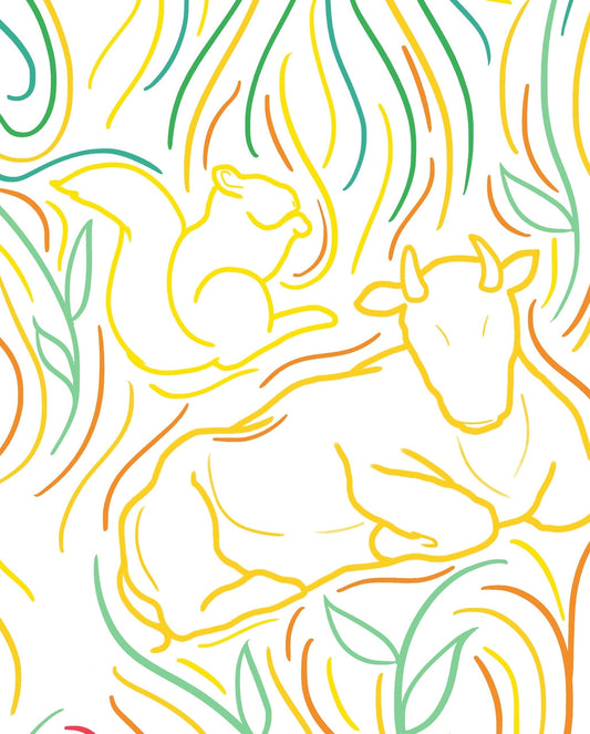La ardilla y la vaca